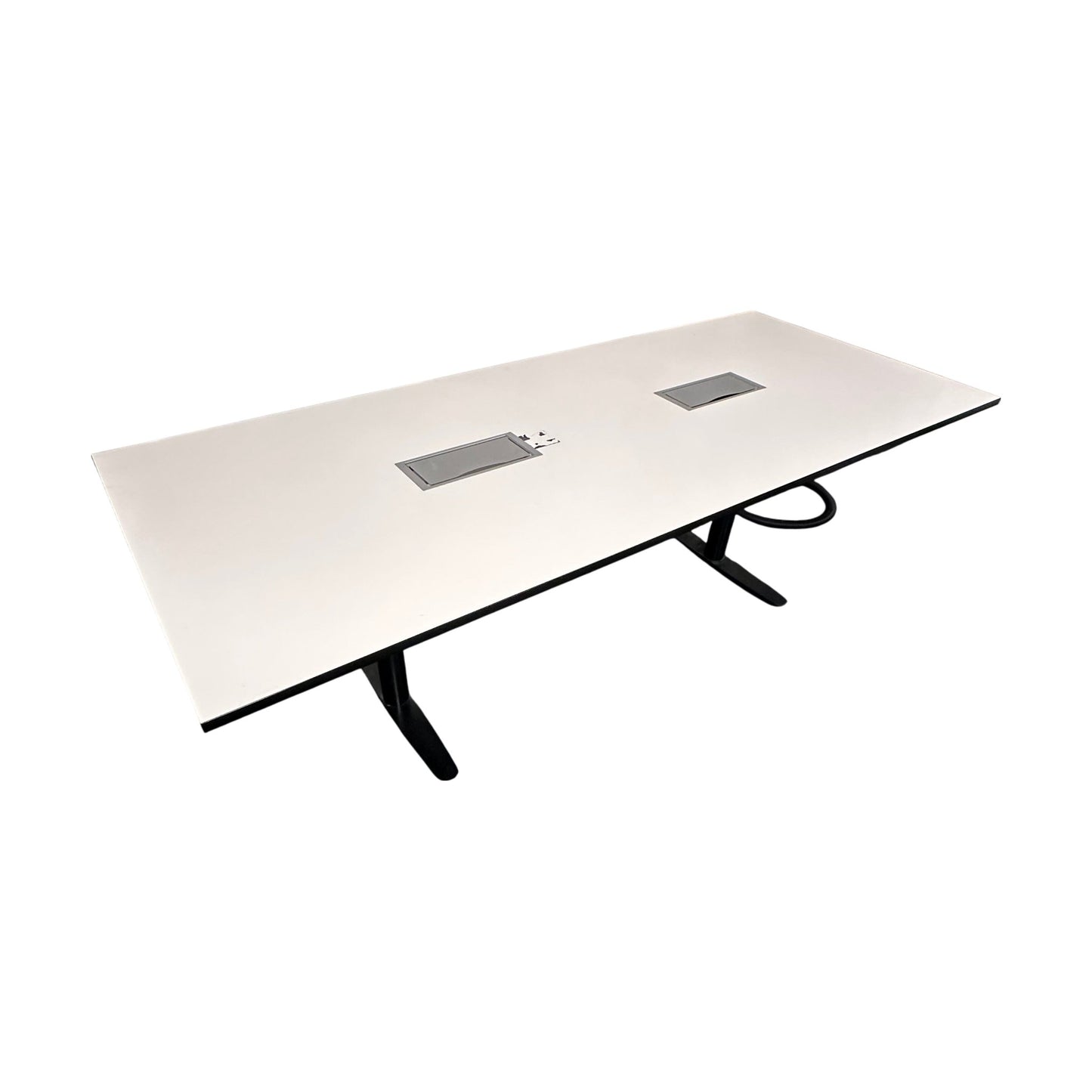 Møtebord i hvit laminat fra Edsbyn, 240x100 cm