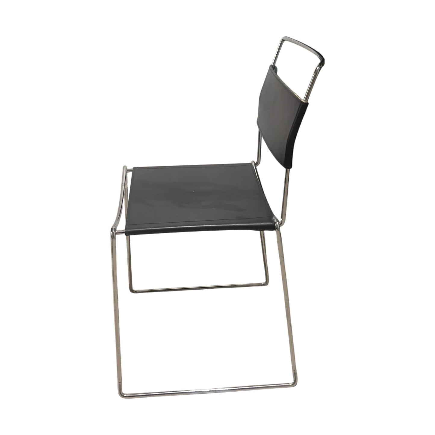 Metall møteromsstol m/lærsete