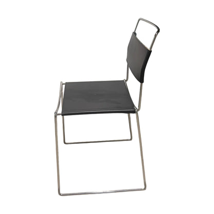 Metall møteromsstol m/lærsete