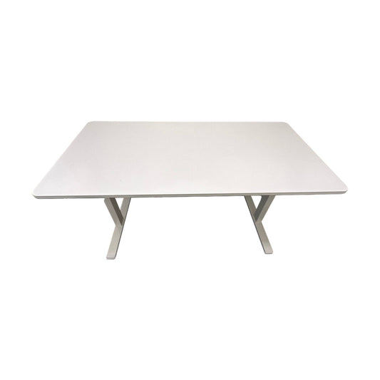 Elektrisk hev/senk skrivebord 150x75 cm, hvit laminat