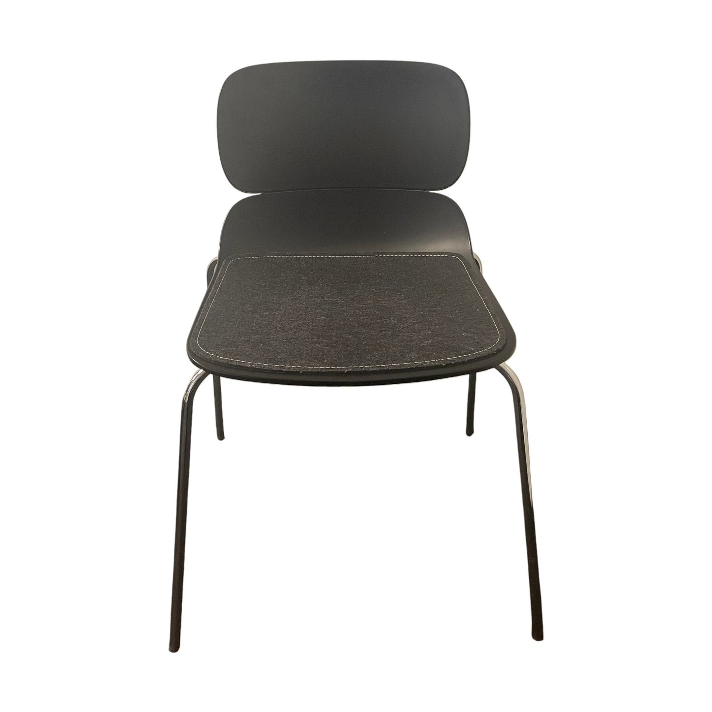 Spisestol, plast, svart