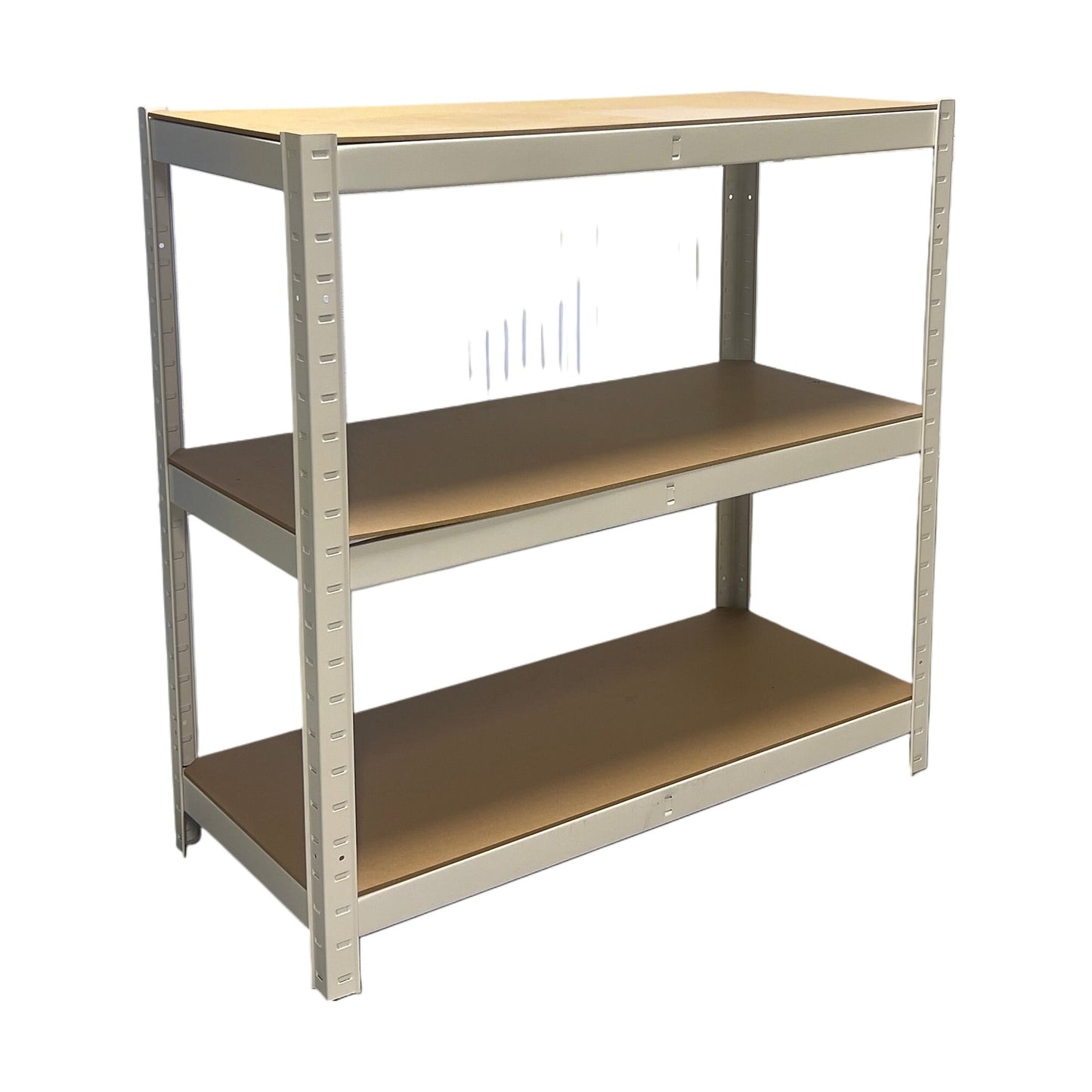 Hylle med treplater, hvit