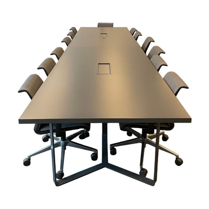 Narbutas Plana møtebord, mørk grå, 480x120 cm