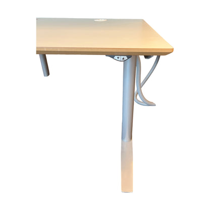 Elektrisk hev/senk skrivebord, hvit, 160x80 cm