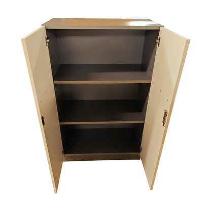 Låsbart skap fra Materia, grå, med to dører