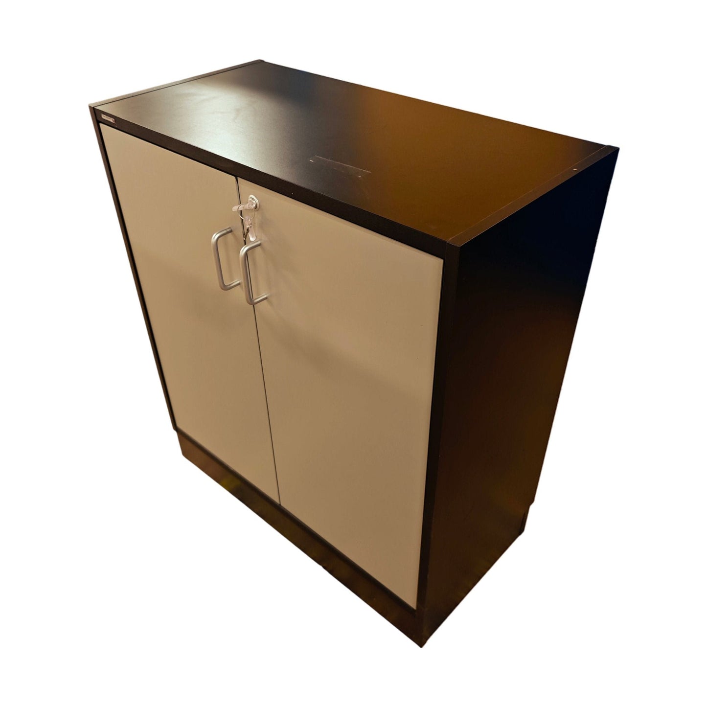 Låsbart arkivskap fra Svenheim, to dører, sort