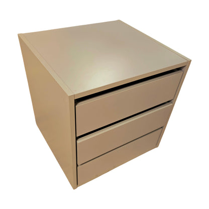 Hylle med 3 skuffer, lys grå