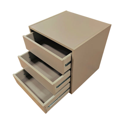 Hylle med 3 skuffer, lys grå