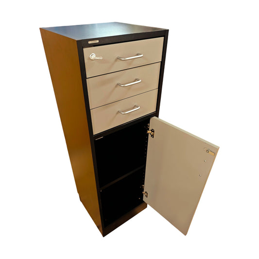 Skuffeseksjon fra Svenheim, høy, sort