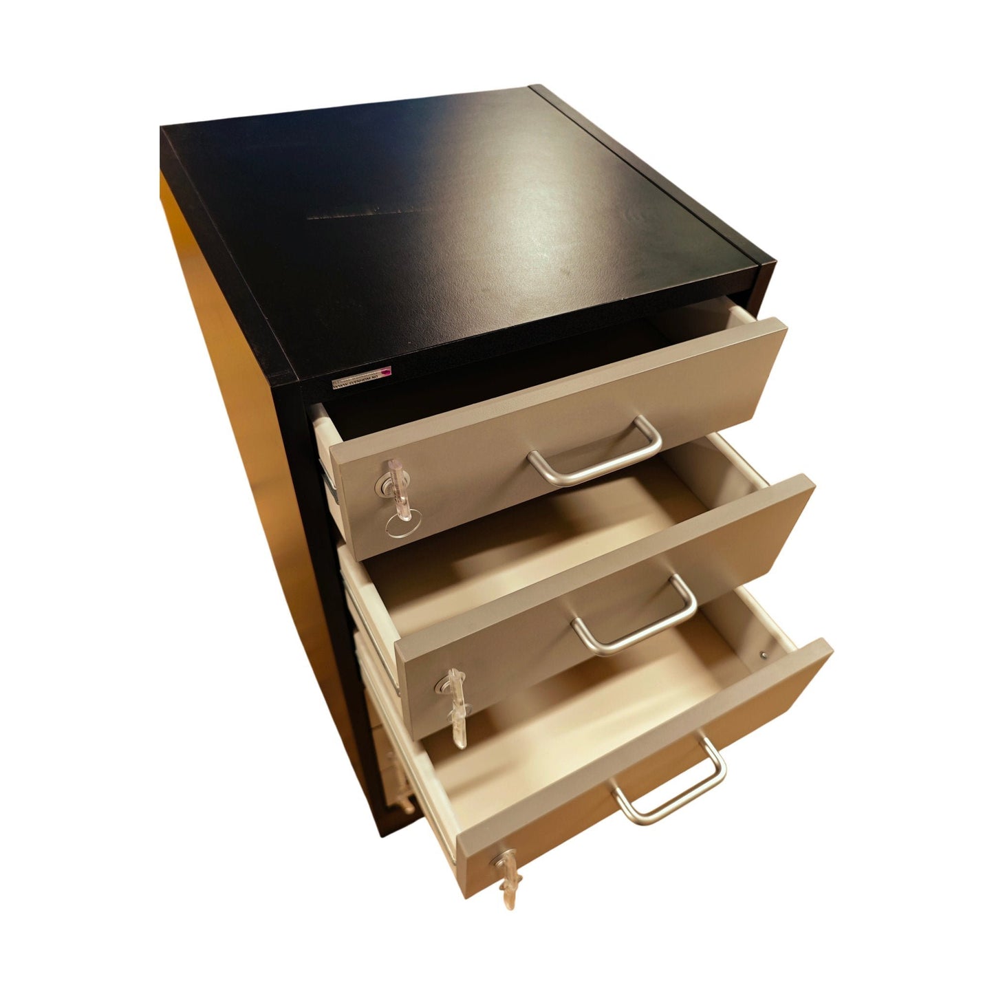 Skuffeseksjon fra Svenheim, 6 skuffer, sort/grå