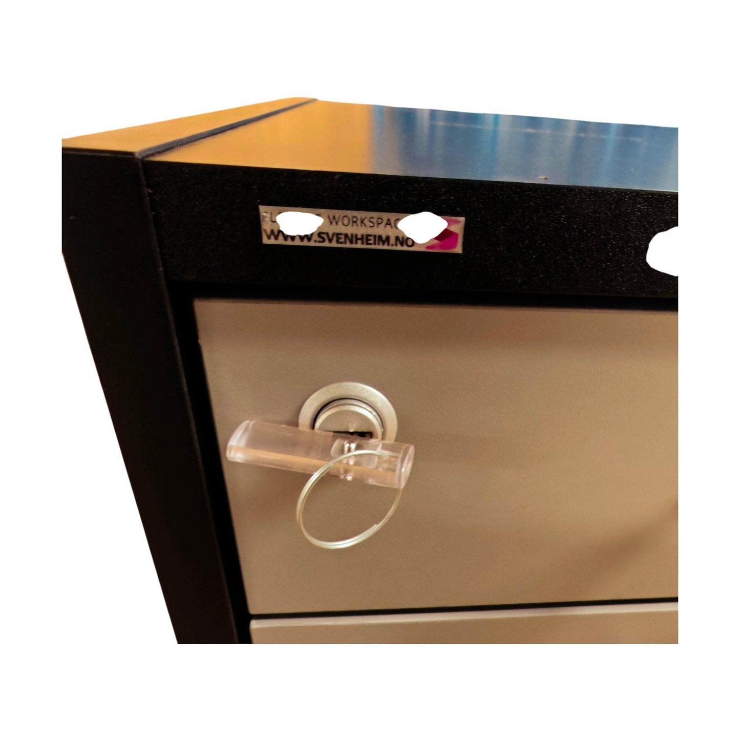 Skuffeseksjon fra Svenheim, 6 skuffer, sort/grå