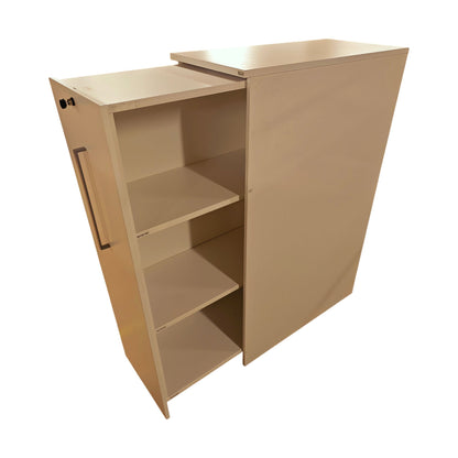 Tårnskap fra Kinnarps, m/ lås, høyre - hvit