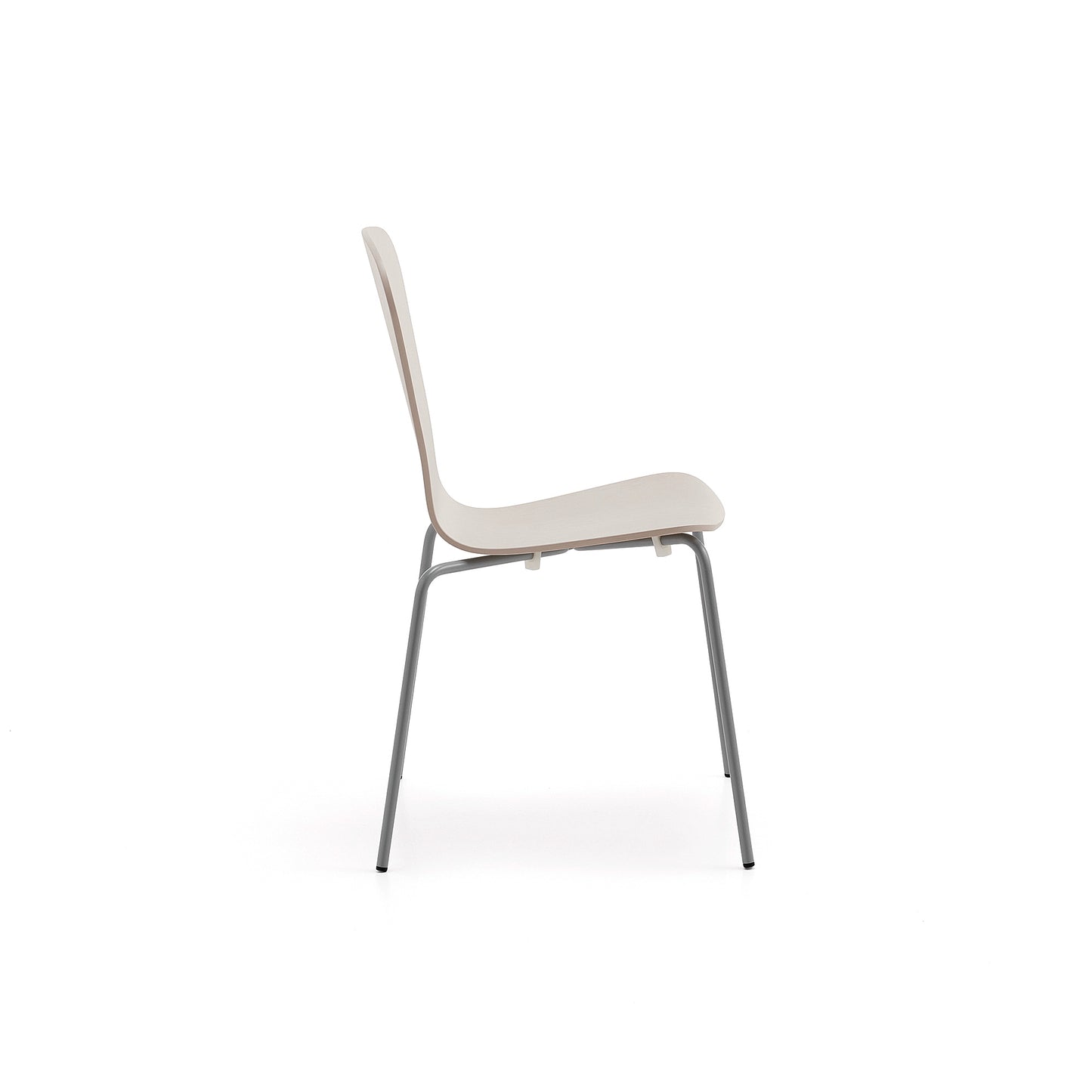 Stol MILLA, sølv understell, sand fra AJ Produkter