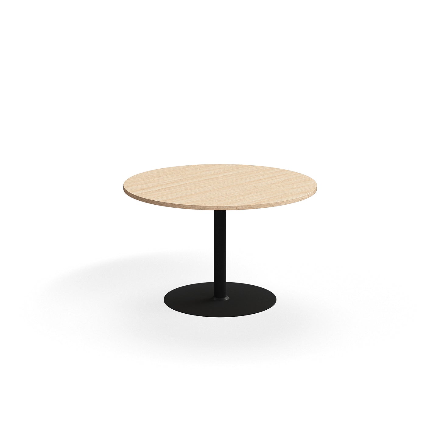 Bord VERTICUS møtebord, eik/svart, Ø1200 mm