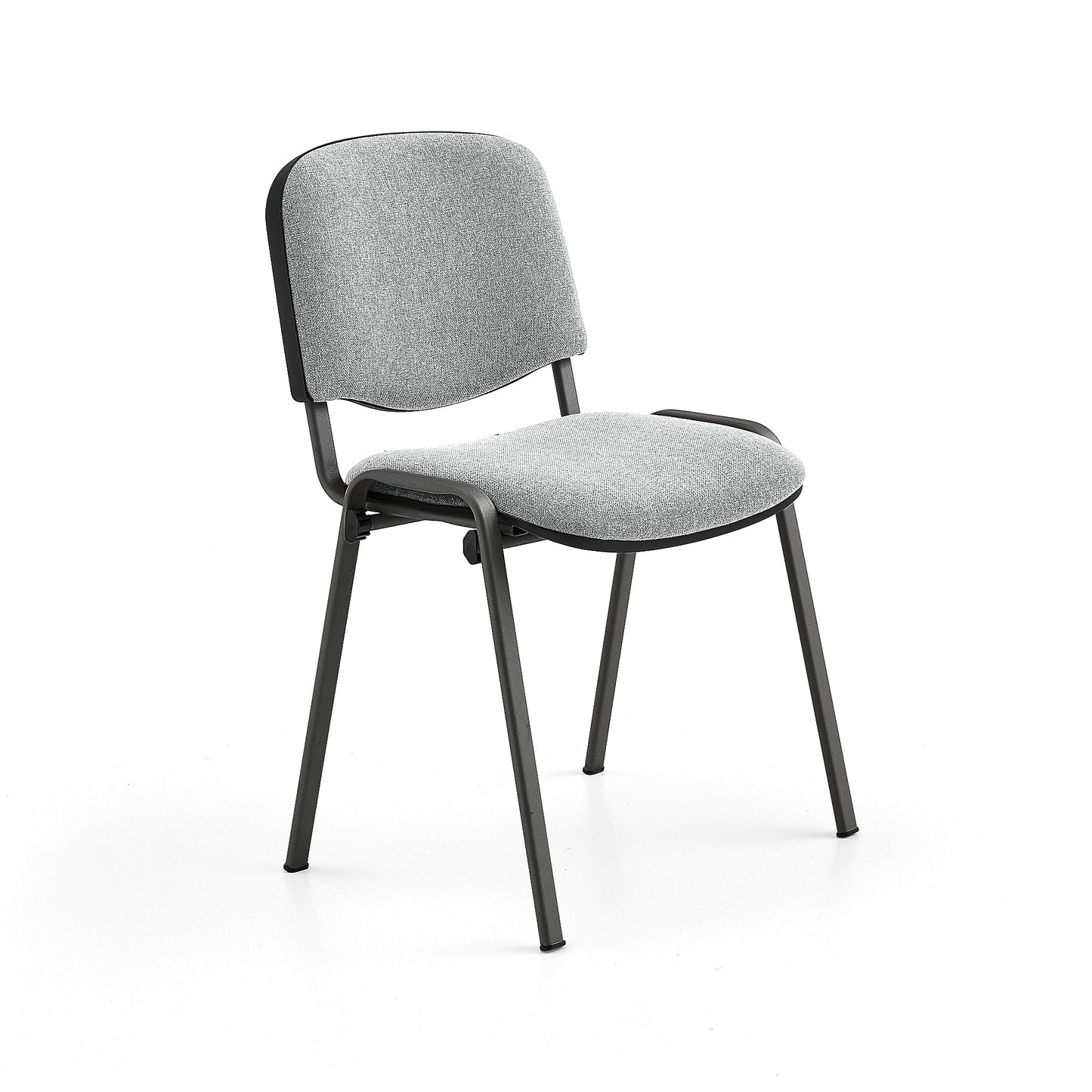 Konferansestol NELSON, 4-pk., lys grå/svart