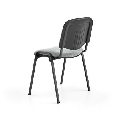 Konferansestol NELSON, 4-pk., lys grå/svart
