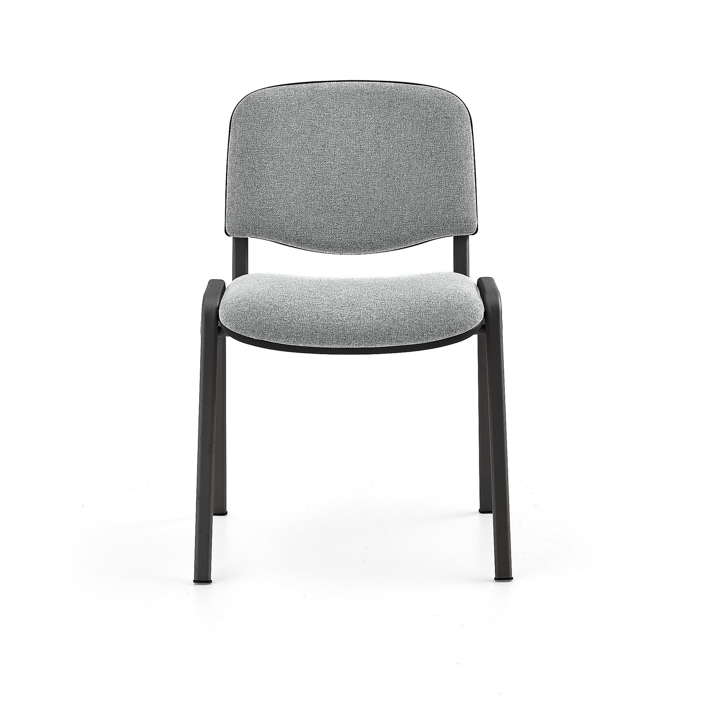 Konferansestol NELSON, 4-pk., lys grå/svart