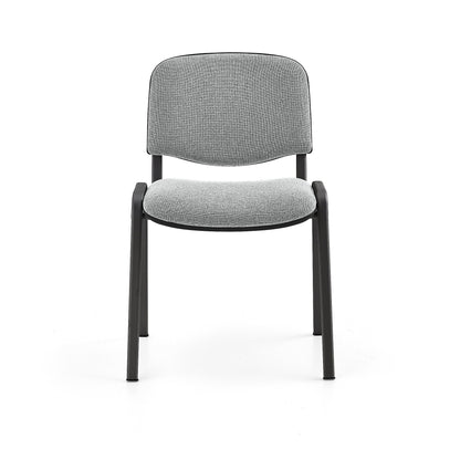 Konferansestol NELSON, 4-pk., lys grå/svart