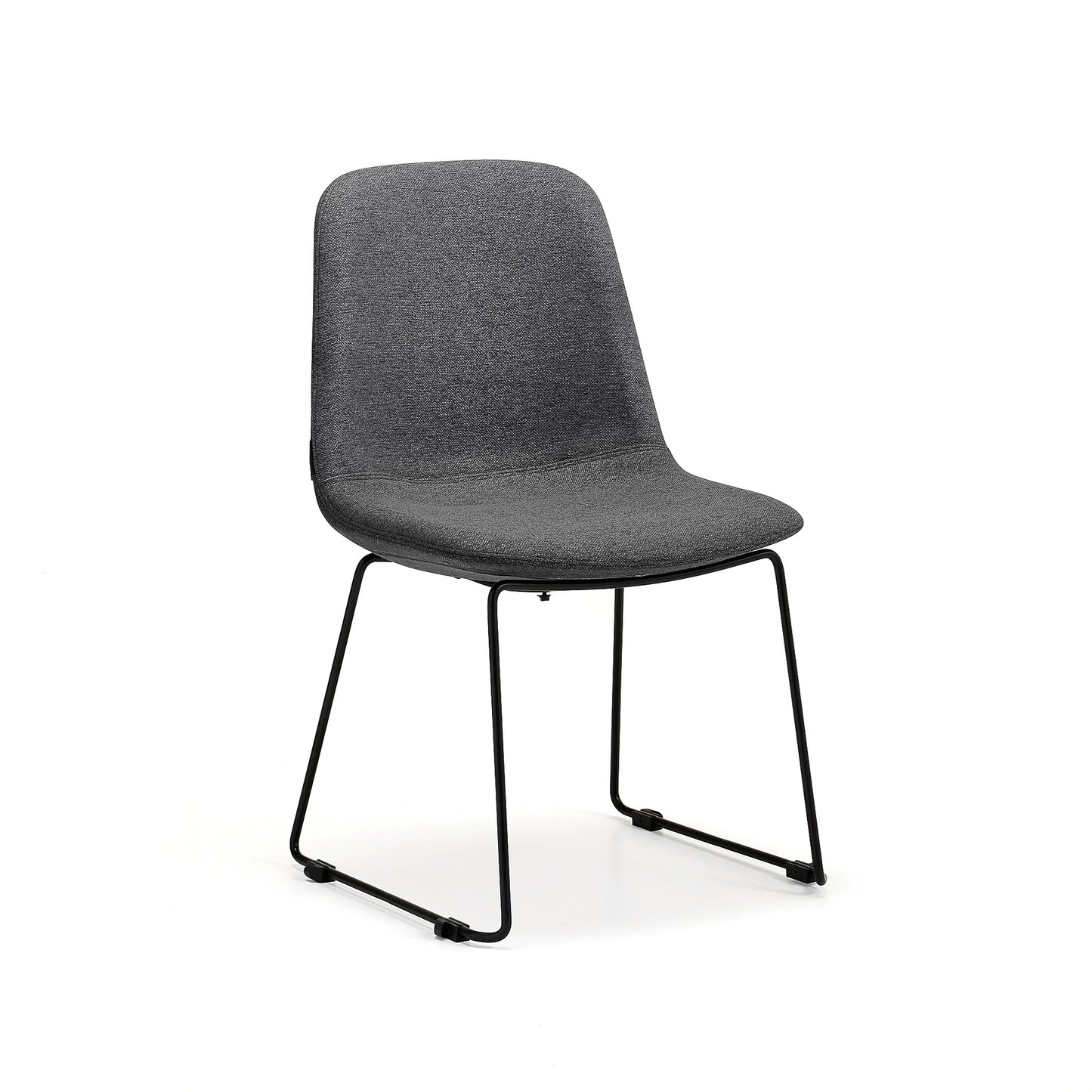 Stol LANGLEY, lav, meiestativ, svart/antrasitt fra AJ Produkter