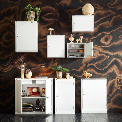 Oppbevaringsskap SERVE, H390 B550 D340 mm, hvit