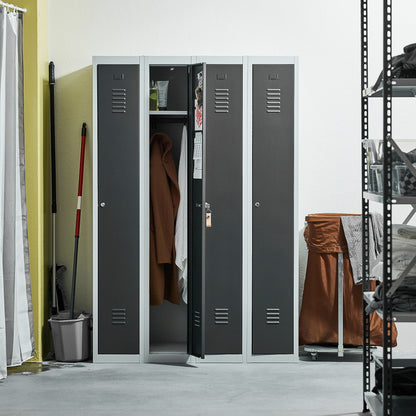 Garderobeskap CLICK, flatpakket, metall