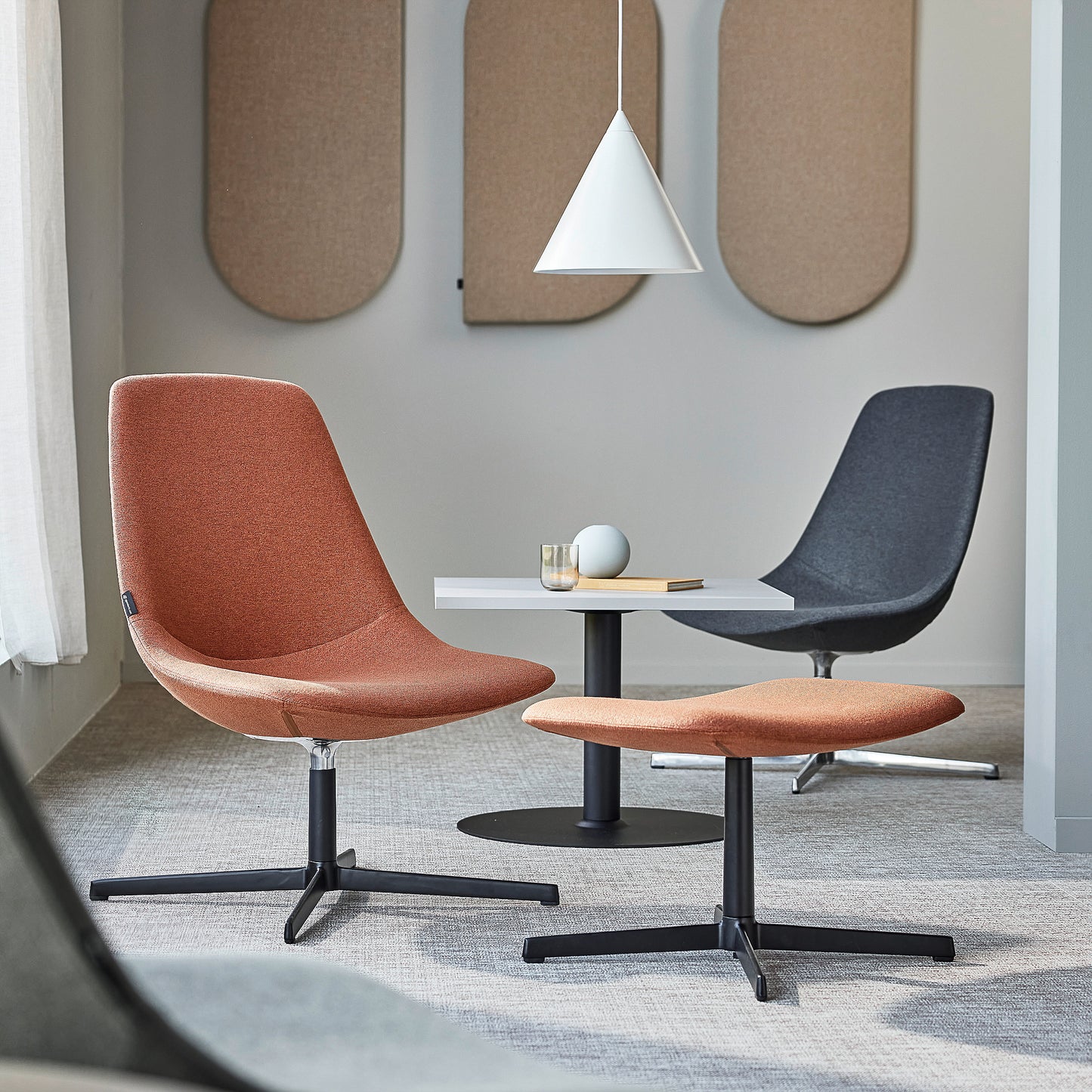 Lenestol LANGLEY, svart/kobber fra AJ Produkter