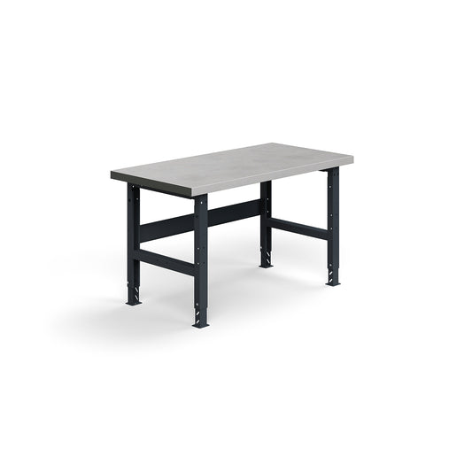 Arbeidsbord TRUST, stål fra AJ Produkter, 1500 mm x 760 mm