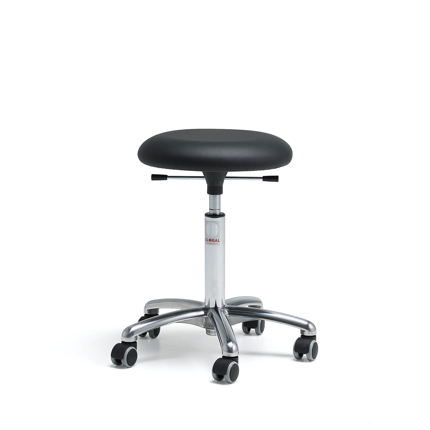 Mobil krakk BETA, H520–710 mm, kunstskinn, svart fra AJ Produkter