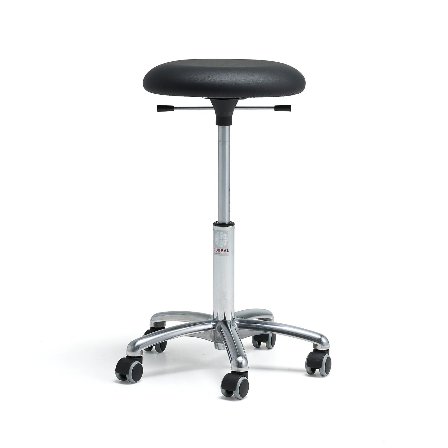 Mobil krakk BETA, H520–710 mm, kunstskinn, svart fra AJ Produkter
