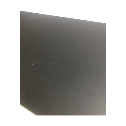 Down møtebord, svart treflate m/ sorte metallben, 250cm