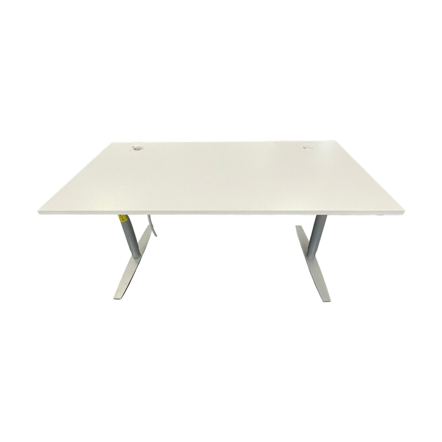 Elektrisk hev/senk skrivebord, hvit laminat, 160x80 cm