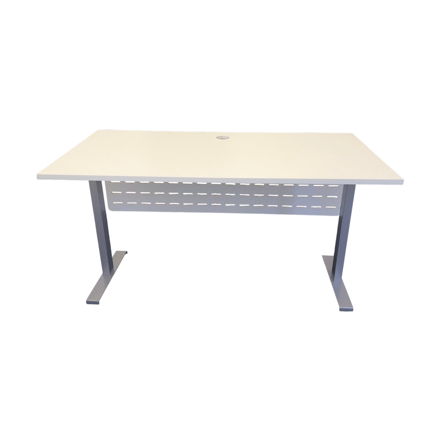 Skrivebord 140x70 cm, hvit laminat