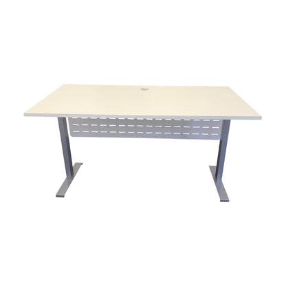 Skrivebord 140x70 cm, hvit laminat