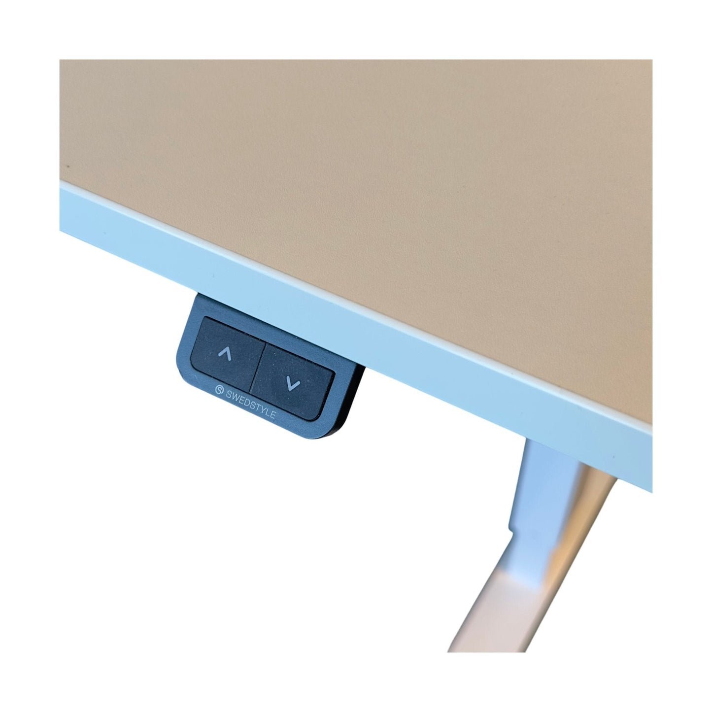 Elektrisk hev/senk skrivebord, hvit, 160x80 cm