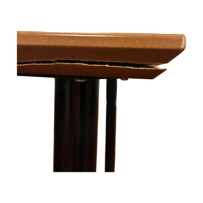 Møteromsbord med grå bordplate og sorte ben, 200cm