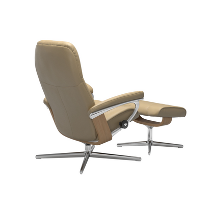 Stressless Consul (M) Cross lenestol med krakk