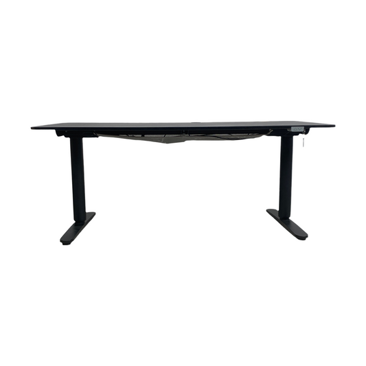 BEKANT Skrivebord hev/senk, sort, 160x80 cm