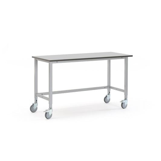 (60x150) AJ Produkter MOTION skrivebord i grå, hjul