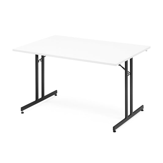 Møtebord EMILY fra AJ Produkter, hvit laminat, 120x80 cm