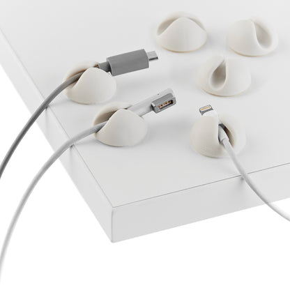 Kabelholder, 6-pk, hvit fra AJ Produkter