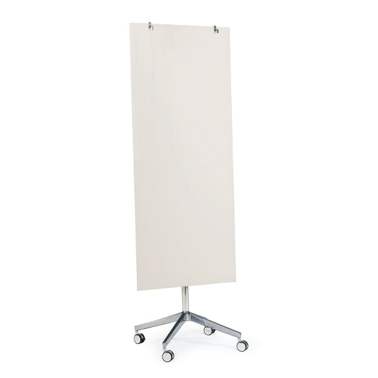 Mobil magnettavle STELLA i glass, H1575 B650 mm, lys grå