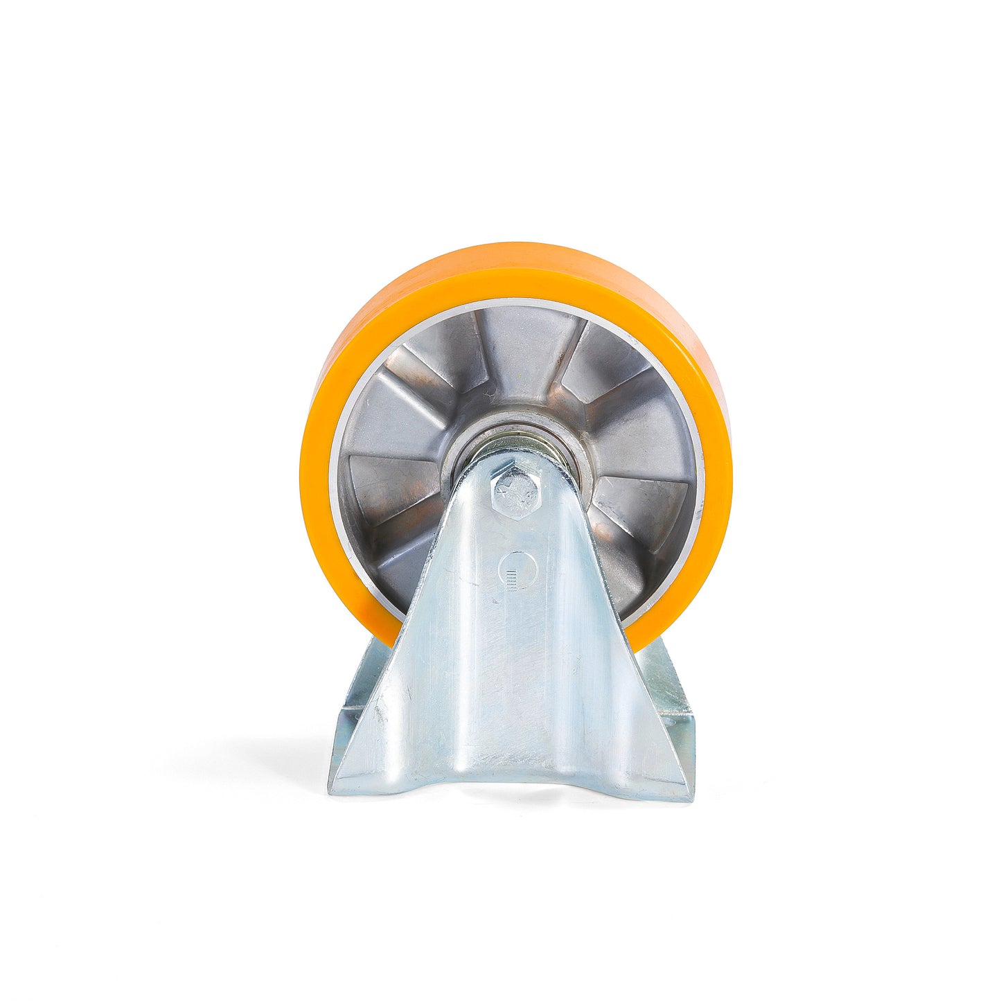 Fast hjul, 160x50 mm, 300 kg, polyuretan fra AJ Produkter