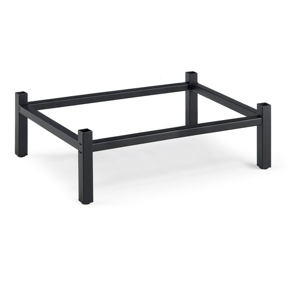 Ben til garderobeskap, svartlakkert stål