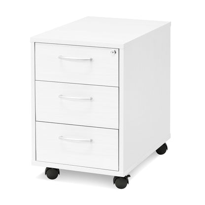 Skuffeseksjon FLEXUS, 3 skuffer, hvit laminat