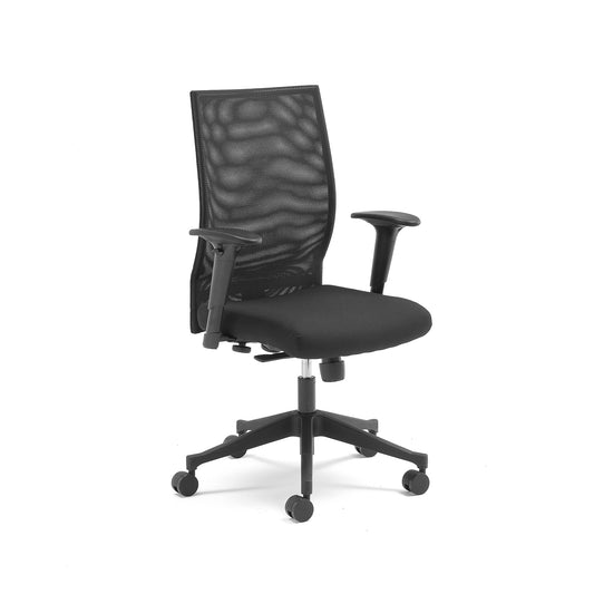 MILTON kontorstol fra AJ Produkter i svart, nettrygg