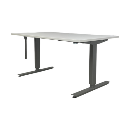 Elektrisk hev/senk skrivebord 140x80 cm, hvit laminat