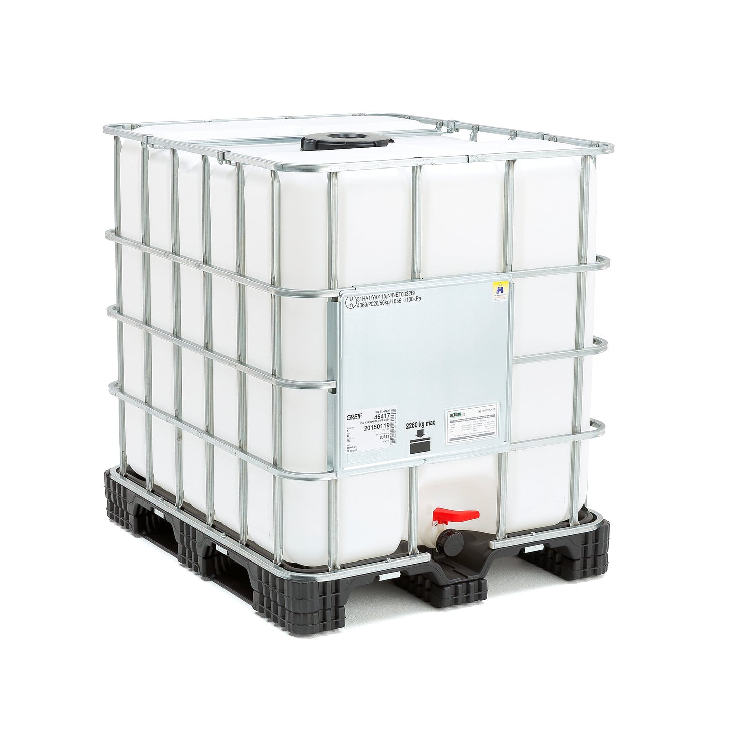 IBC-container med plastpall, 1000 liter fra AJ Produkter