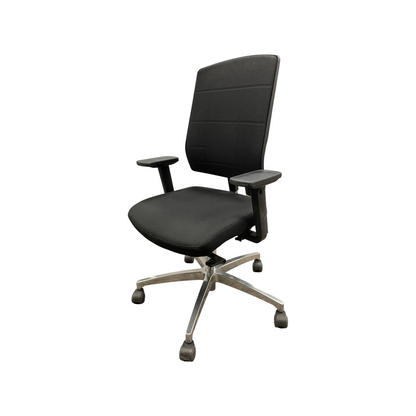Sitland kontorstol, sort stoff