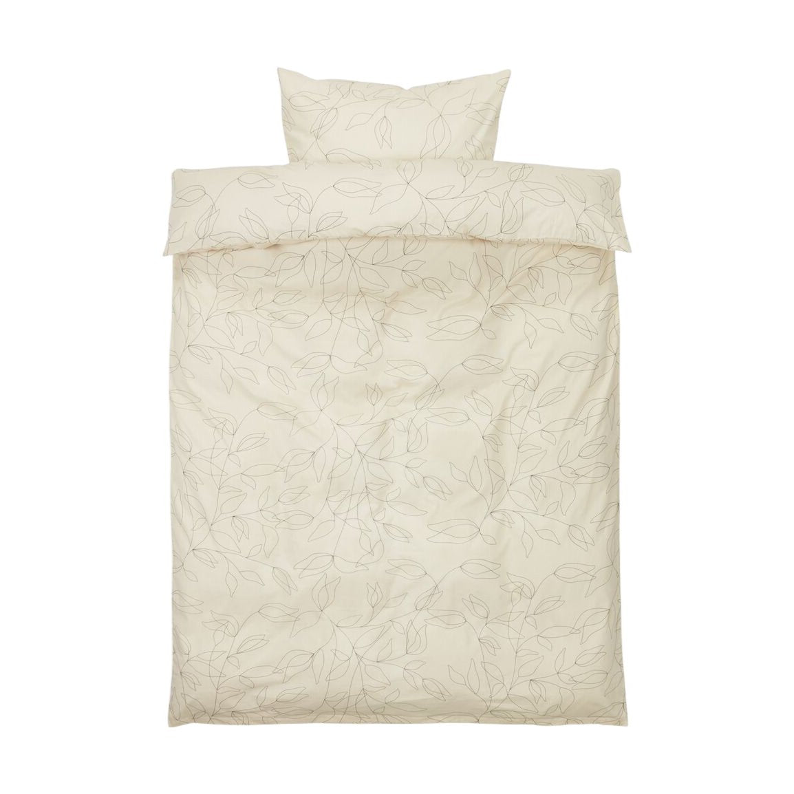 SVEA sengetøy, 100% bomull, offwhite, blomsterdesign