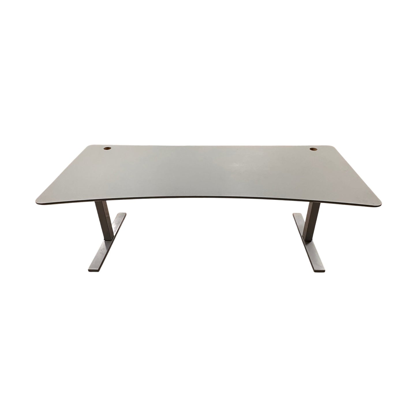 Elektrisk hev/senk skrivebord, grå plate, 200x80 cm